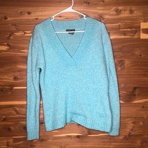 New York And Company Teal Blue v-neck Sweater